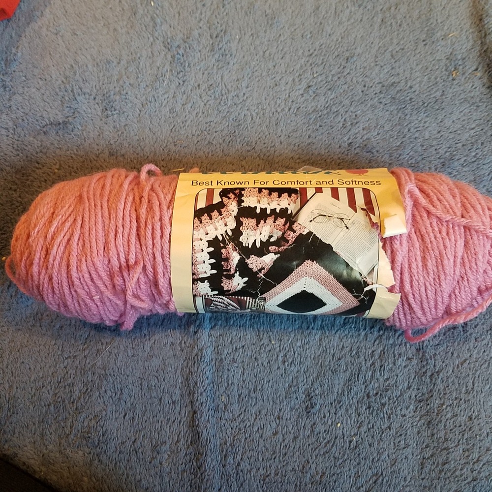 Caron Wintuk Yarn 3.5oz Light Rose NEW Vintage 4 Ply Worsted Acrylic Made in USA